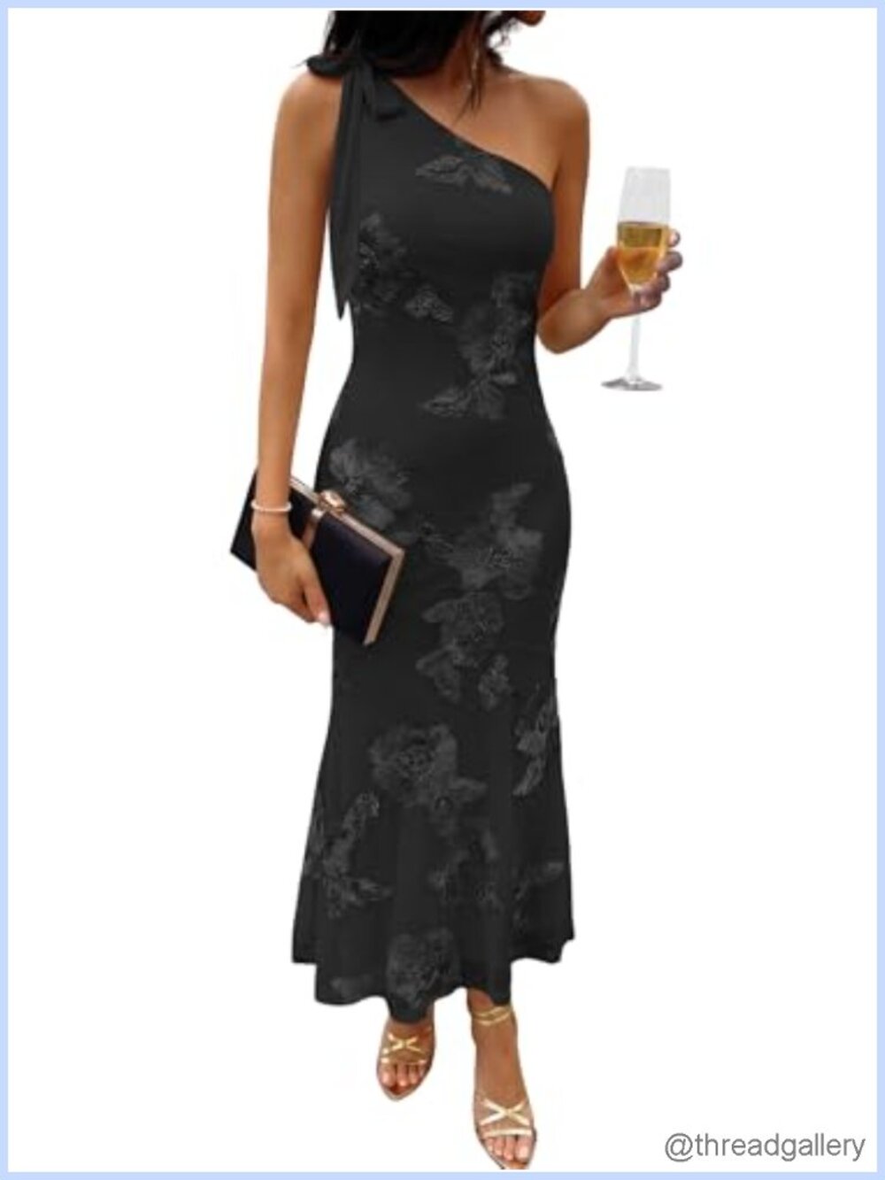 Caracilia One Shoulder Mesh Bodycon Maxi Dress Wedding Guest Cocktail Evening